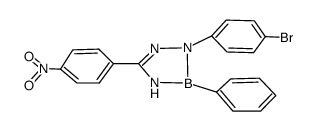 3-(p-bromophenyl)-5-(p-nitrophenyl)-3-phenyl-Δ(4)-1,3,4,2-triazaboroline结构式