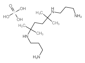 2-N,5-N-bis(3-aminopropyl)-2,5-dimethylhexane-2,5-diamine,phosphoric acid结构式