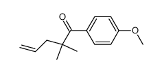 1-(4-methoxyphenyl)-2,2-dimethylpent-4-en-1-one Structure