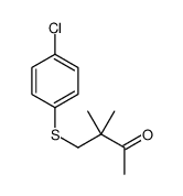 4-(4-chlorophenyl)sulfanyl-3,3-dimethylbutan-2-one结构式