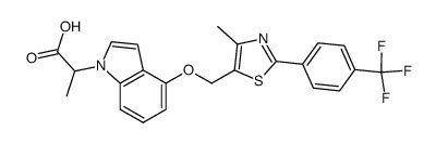 (rac)-2-{4-[4-methyl-2-(4-trifluoromethyl-phenyl)-thiazol-5-ylmethoxy]-indol-1-yl}-propionic acid Structure
