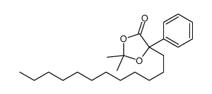 5-dodecyl-2,2-dimethyl-5-phenyl-1,3-dioxolan-4-one结构式