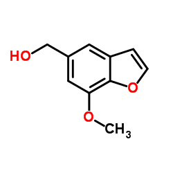 7-甲氧基-5-苯并呋喃甲醇结构式