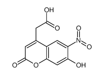 2-(7-hydroxy-6-nitro-2-oxochromen-4-yl)acetic acid Structure