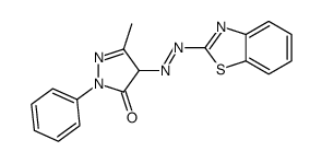 4-(benzothiazol-2-ylazo)-2,4-dihydro-5-methyl-2-phenyl-3H-pyrazol-3-one picture