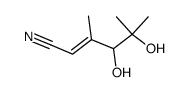 4,5-dihydroxy-3,5-dimethyl-2-hexenenitrile Structure