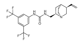 1-{3,5-bis(trifluoromethyl)phenyl}-3-{(2R,5R)-5-vinyl-1-azabicyclo[2.2.2]oct-2-ylmethyl}urea结构式