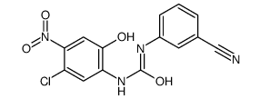 1-(5-chloro-2-hydroxy-4-nitrophenyl)-3-(3-cyanophenyl)urea结构式