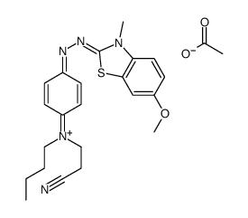 2-[[4-[butyl(2-cyanoethyl)amino]phenyl]azo]-6-methoxy-3-methylbenzothiazolium acetate结构式