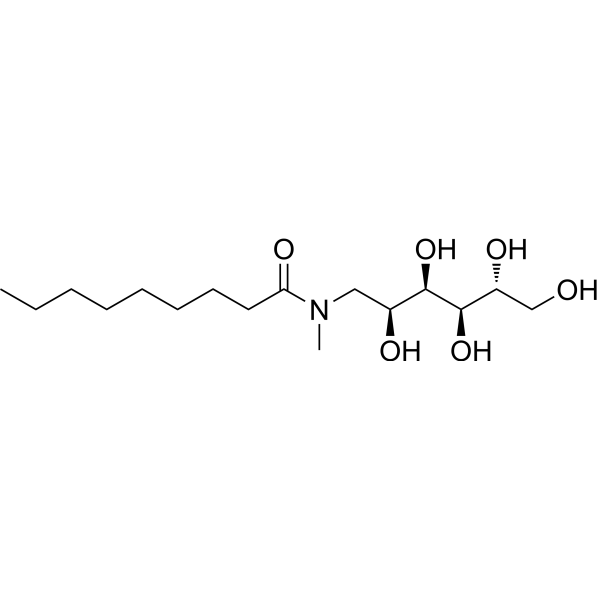 1-Deoxy-1-[methyl(nonanoyl)amino]-D-glucitol Structure