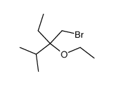 3-ethoxy-3-bromomethyl-2-methyl-pentane结构式