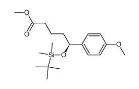 methyl (S)-5-((tert-butyldimethylsilyl)oxy)-5-(4-methoxyphenyl)pentanoate Structure