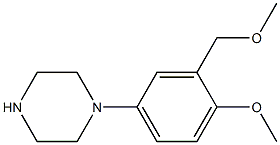 1-[4-methoxy-3-(methoxymethyl)phenyl]Piperazine结构式