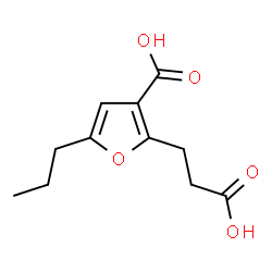 3-carboxy-5-propyl-2-furanpropionic acid Structure
