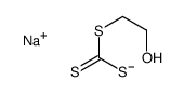sodium 2-hydroxyethyl trithiocarbonate Structure