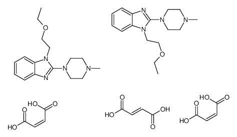 (E)-but-2-enedioic acid,1-(2-ethoxyethyl)-2-(4-methylpiperazin-1-yl)benzimidazole结构式