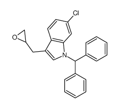 1-benzhydryl-6-chloro-3-(oxiran-2-ylmethyl)indole结构式