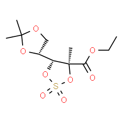 (4S,5R)-ethyl 5-((R)-2,2-diMethyl-1,3-dioxolan-4-yl)-4-Methyl-1,3,2-dioxathiolane-4-carboxylate 2,2-dioxide Structure
