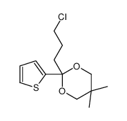 2-(3-chloropropyl)-5,5-dimethyl-2-thiophen-2-yl-1,3-dioxane结构式