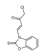 1-chloro-4-(2-sulfanylidene-1,3-benzoxazol-3-yl)but-3-en-2-one Structure