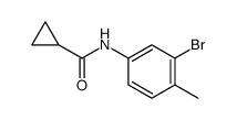 cyclopropanecarboxylic acid (3-bromo-4-methyl-phenyl)-amide结构式