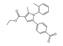 2-Methyl-5-(4-nitro-phenyl)-1-o-tolyl-1H-pyrrole-3-carboxylic acid ethyl ester结构式