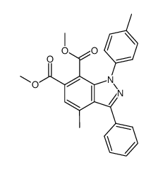 4-Methyl-3-phenyl-1-p-tolyl-1H-indazole-6,7-dicarboxylic acid dimethyl ester Structure