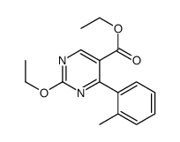 Ethyl 2-ethoxy-4-(2-methylphenyl)-5-pyrimidinecarboxylate结构式