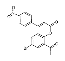 (E)-2-acetyl-bromophenyl 3-(4-nitrophenyl)acrylate Structure