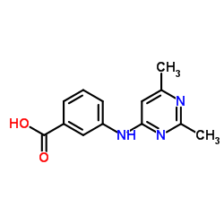 3-[(2,6-Dimethyl-4-pyrimidinyl)amino]benzoic acid Structure