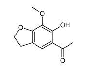 1-(6-hydroxy-7-methoxy-2,3-dihydro-1-benzofuran-5-yl)ethanone结构式