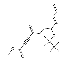 (E)-7-(tert-Butyl-dimethyl-silanyloxy)-8-methyl-4-oxo-undeca-8,10-dien-2-ynoic acid methyl ester结构式