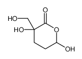 3,6-dihydroxy-3-(hydroxymethyl)oxan-2-one Structure