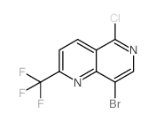 8-Bromo-5-chloro-2-(trifluoromethyl)-1,6-naphthyridine结构式