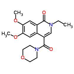 2-Ethyl-6,7-dimethoxy-4-(4-morpholinylcarbonyl)-1(2H)-isoquinolinone结构式