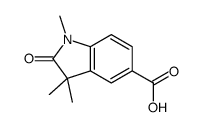 1,3,3-Trimethyl-2-oxindole-5-carboxylic acid Structure