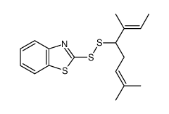 5-benzothiazol-2-yldithio-2,6-dimethylocta-2,6-diene Structure