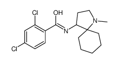 2,4-dichloro-N-(1-methyl-1-azaspiro[4.5]decan-4-yl)benzamide结构式