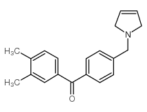 3,4-DIMETHYL-4'-(3-PYRROLINOMETHYL) BENZOPHENONE Structure