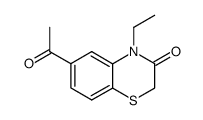 6-acetyl-4-ethyl-2H-benzo[b][1,4]thiazin-3(4H)-one结构式
