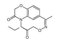 ethyl 2-[(Z)-1-(4-ethyl-3-oxo-1,4-benzoxazin-6-yl)ethylideneamino]oxyacetate结构式