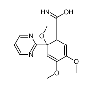 3,4,6-Trimethoxy-6-(2-pyrimidinyl)-2,4-cyclohexadiene-1-carboxami de结构式