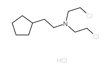 2-chloro-N-(2-chloroethyl)-N-(2-cyclopentylethyl)ethanamine structure