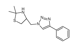 (4R)-2,2-dimethyl-4-[(4-phenyltriazol-1-yl)methyl]-1,3-thiazolidine结构式