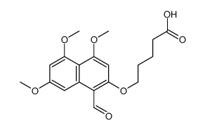 5-(1-formyl-4,5,7-trimethoxynaphthalen-2-yl)oxypentanoic acid Structure