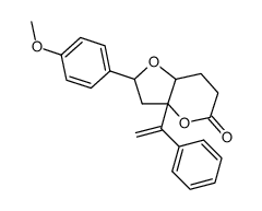 2-(4-methoxyphenyl)-3a-(1-phenylvinyl)-hexahydrofuro[3,2-b]pyran-5-one Structure