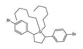 2,5-bis(4-bromophenyl)-1,1-dihexylsilolane Structure