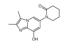 1-(8-hydroxy-2,3-dimethylimidazo[1,2-a]pyridin-6-yl)piperidin-2-one结构式