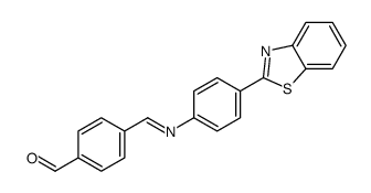 4-[[4-(1,3-benzothiazol-2-yl)phenyl]iminomethyl]benzaldehyde Structure
