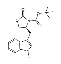 4-(1-methyl-1H-indol-3-ylmethyl)-2-oxo-oxazolidine-3-carboxylic acid tert-butyl ester结构式